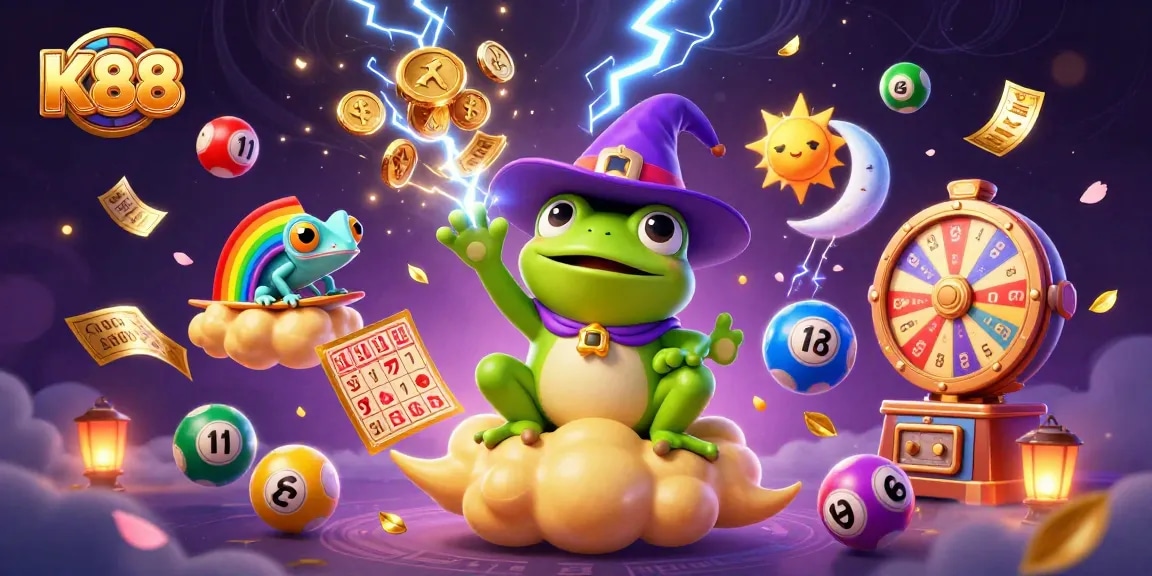 K88 brings players golden storm winnings with dynamic elements in a vibrant casino scene.