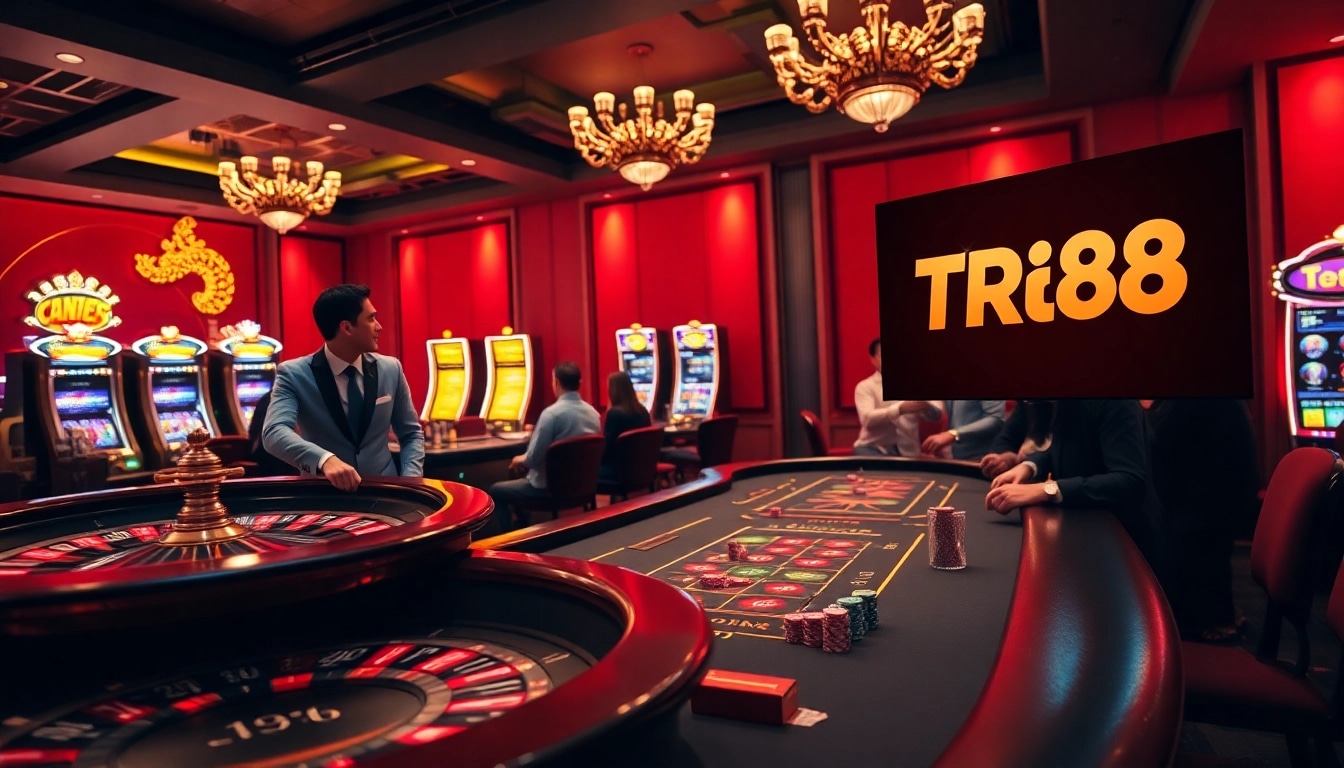 Engage in the excitement of the TR88 game with vibrant casino tables and stunning visuals.