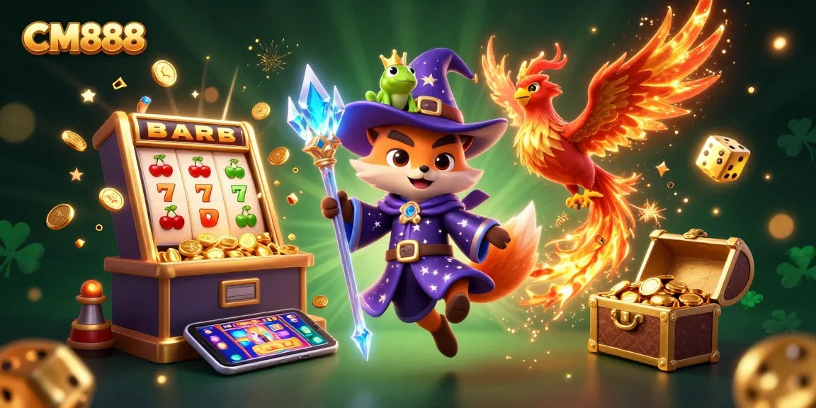 Engage with the immersive CM888 casino experience through vibrant 3D characters and dynamic game elements.