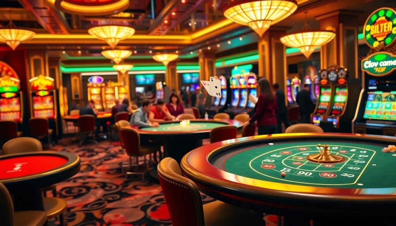 Players engaging in thrilling games at LV88 online casino, showcasing excitement and luxury.