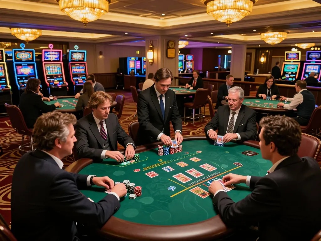 Players enjoying blackjack at rr88 wales casino with engaging atmosphere and vibrant action.