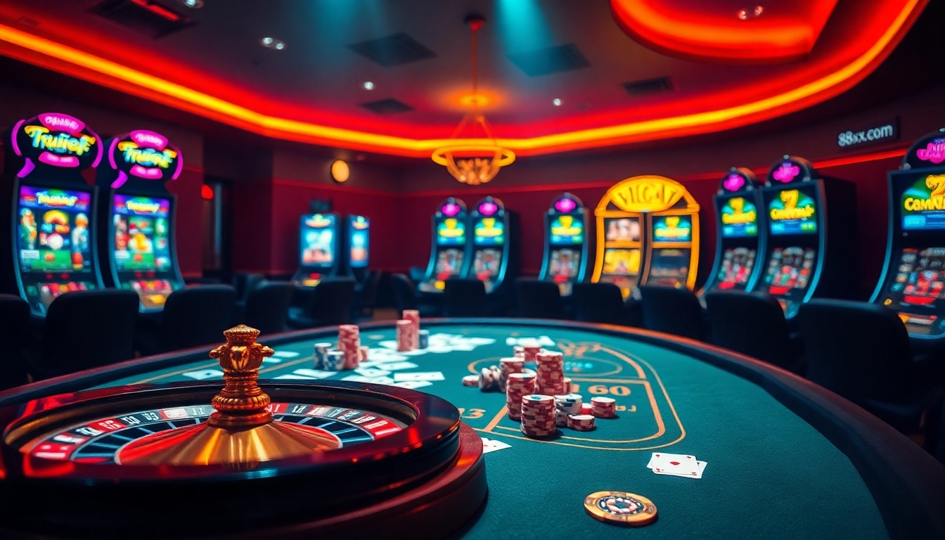 Experience the luxury of online gambling at 88xx.com with immersive casino visuals.