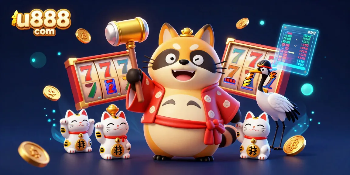 Experience the excitement of gambling at u888 com with vibrant characters and casino-themed elements.
