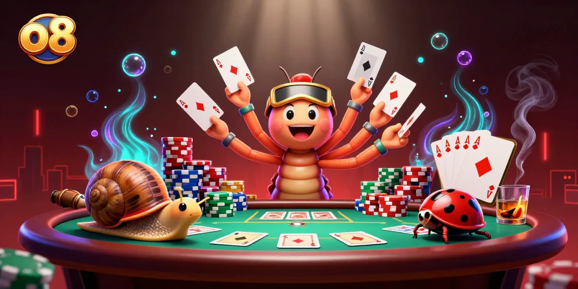 Engage in thrilling card games at o8's lively casino with 3D characters and dynamic gameplay elements.
