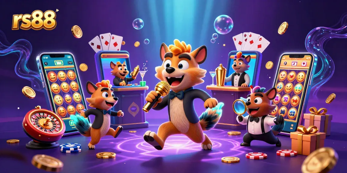 Join the fun at rs88 casino with hyenas enjoying comedy, drinks, and games!