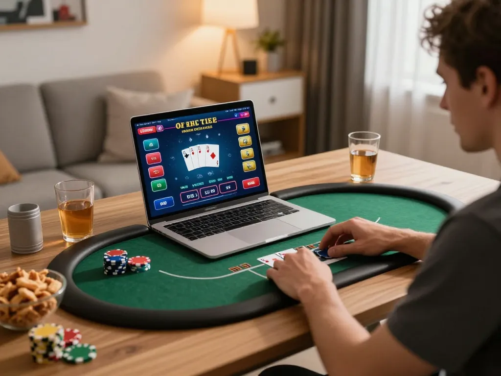 GEM88 player's engaging online poker session showcasing strategy and excitement