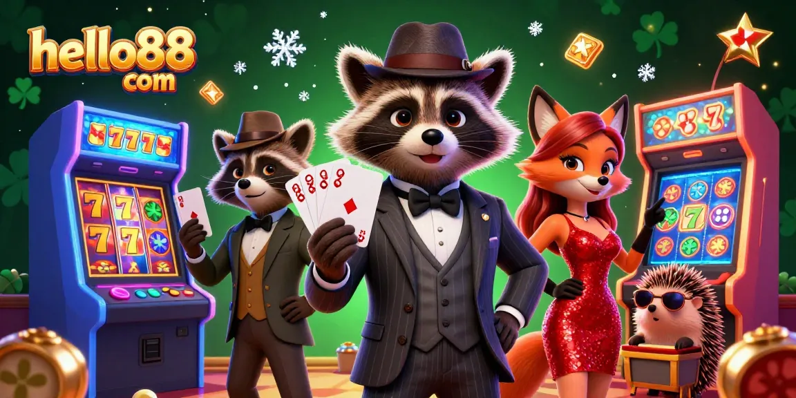 Enjoy the gaming action at hello88 com in a vibrant casino scene featuring rich characters and game elements.