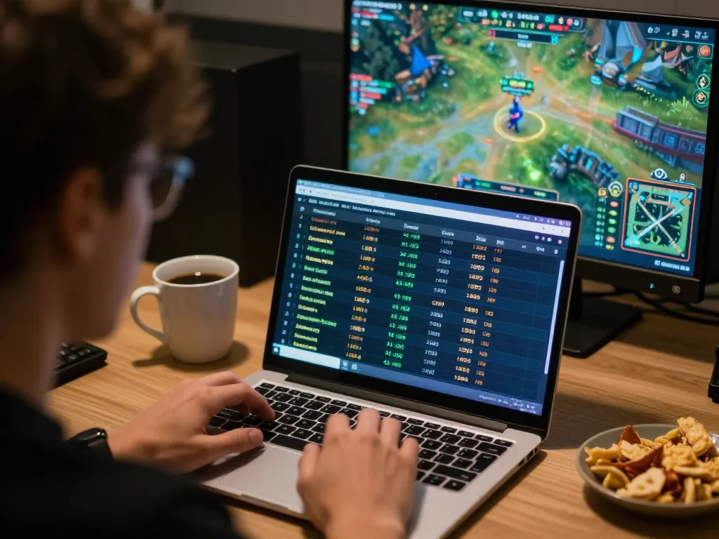 Engaging in sports betting strategies with 789win showcasing odds on a laptop screen