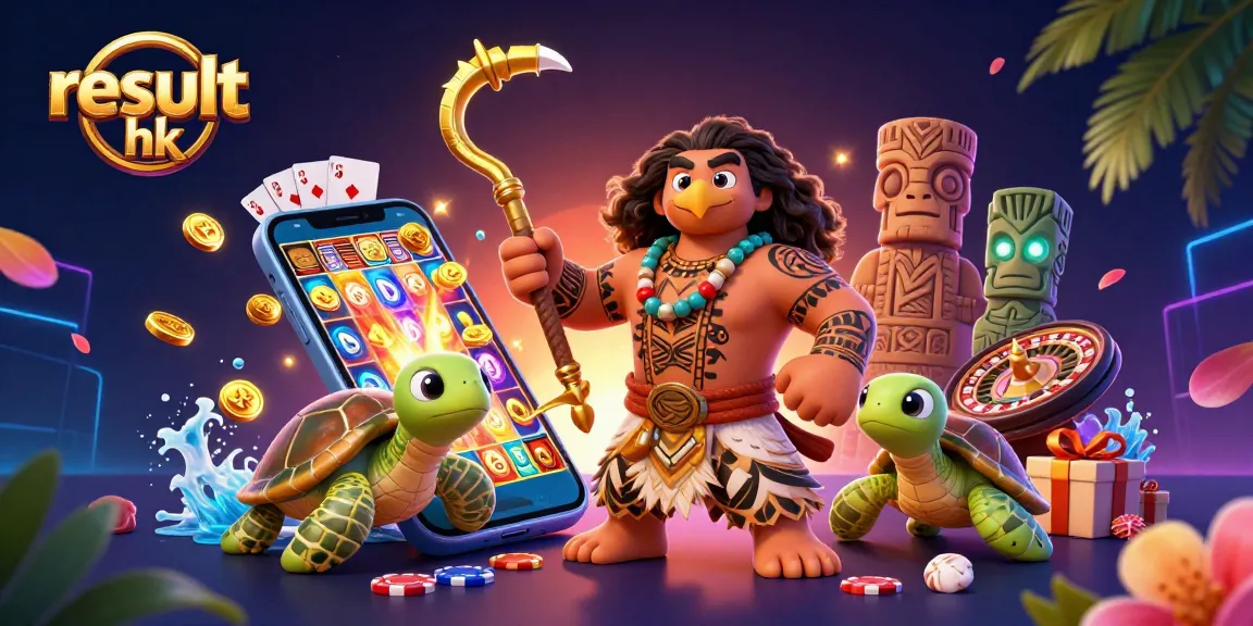 Play result hk with a vibrant scene featuring a demigod hawk and slot game excitement.