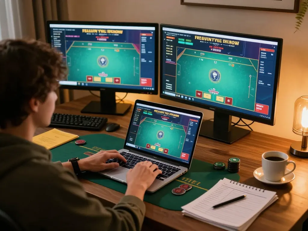 56WIN players enjoying live dealer poker with strategic gameplay in a cozy home setup