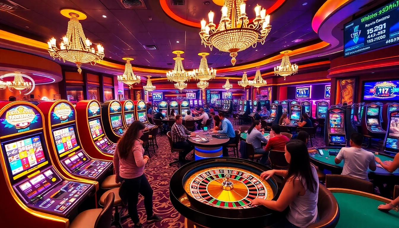 Join the excitement of https://xx88.moe/ at a vibrant casino scene filled with thrilling games and players.