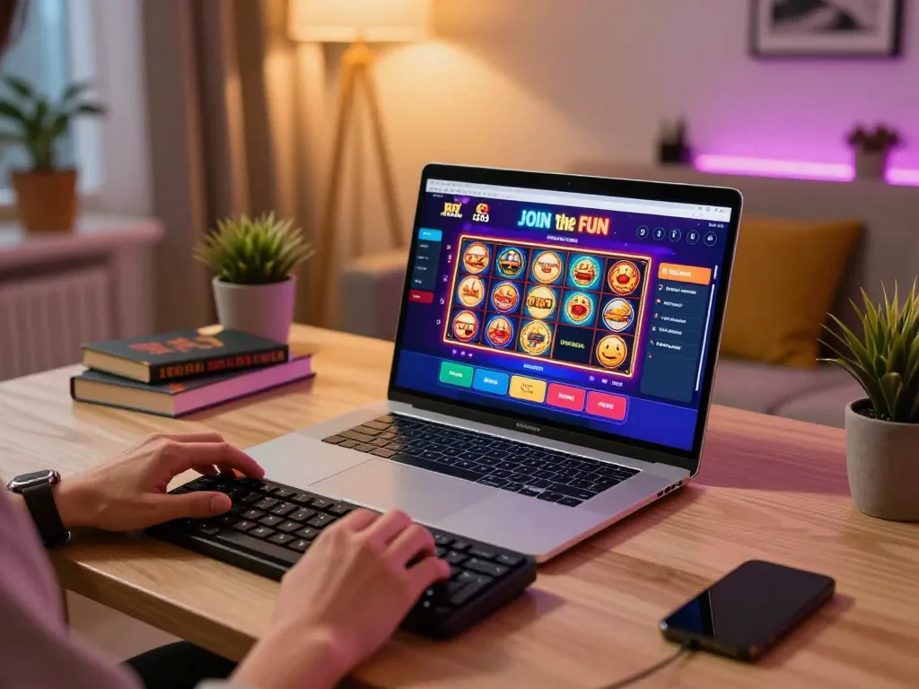 Engaging gameplay on BL555 online casino platform in a cozy home setting, making the experience personal and inviting.