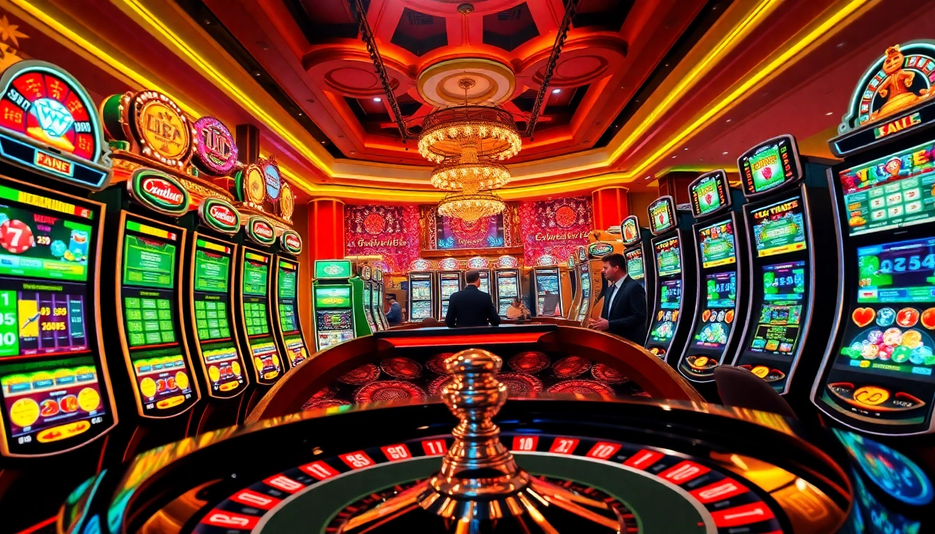 Experience the excitement of winning at https://nohudoithuong.life/ with colorful slot machines and lively players.