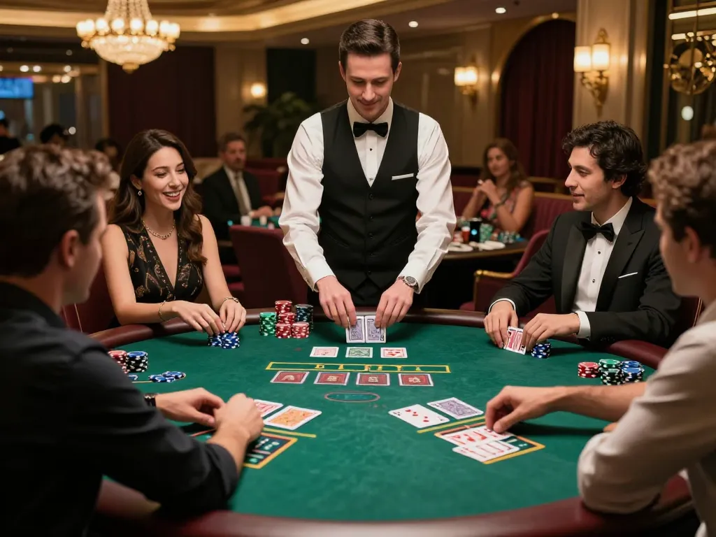 Players engaging in a high-stakes blackjack game at MM88 casino.