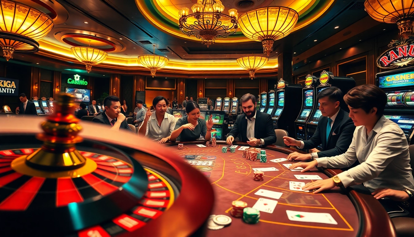 Players enjoying poker and roulette together with vaoluoitv truc tiep bong da for an exciting betting experience.