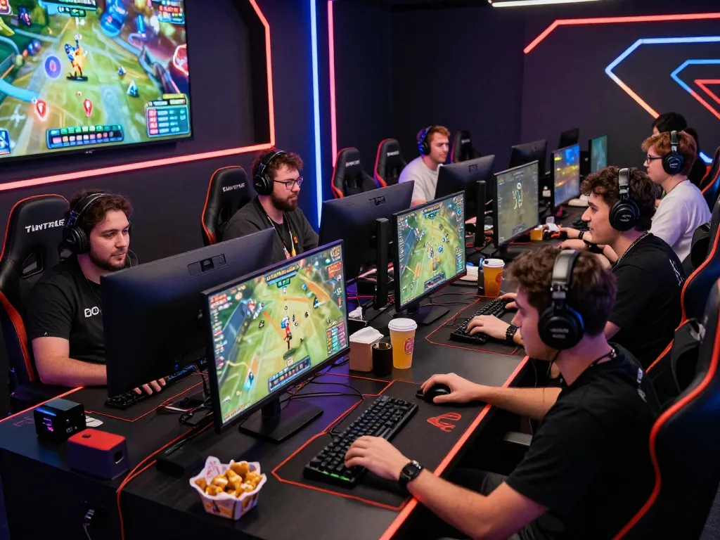 Thrilling gaming atmosphere at Rikvip where players engage in digital card games.