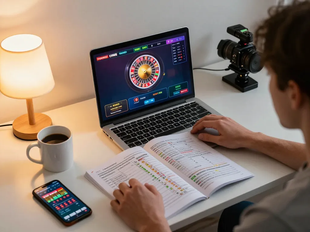 Player exploring 88clbgo online casino with dynamic roulette game interface on laptop in cozy setting