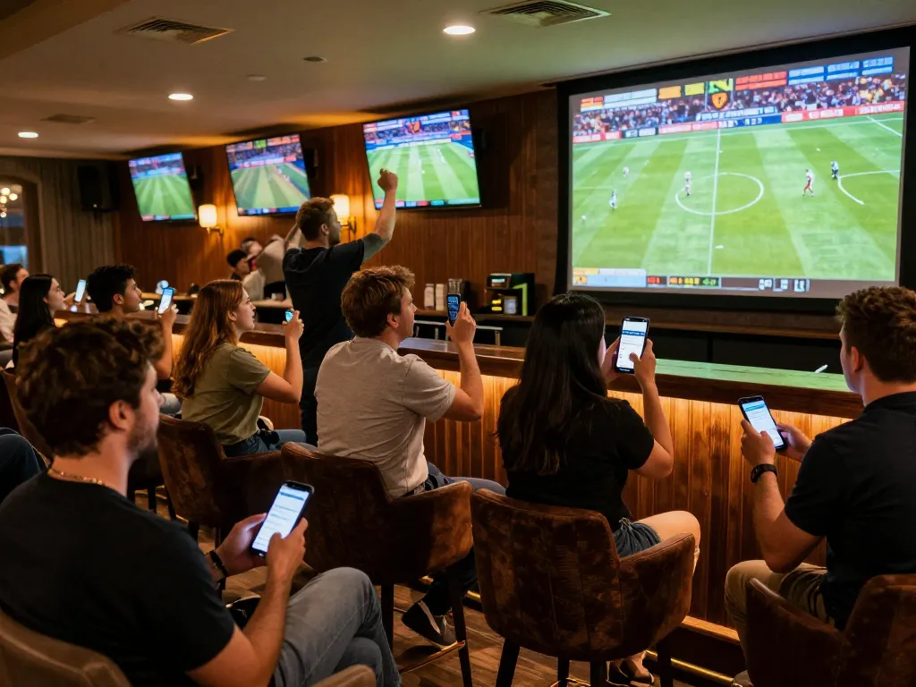 Experience dynamic sports betting at go8 com with enthusiastic patrons engaged in live games.