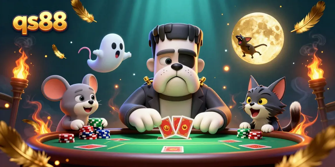 qs88 engages players with a lively poker game featuring dynamic characters and atmospheric effects