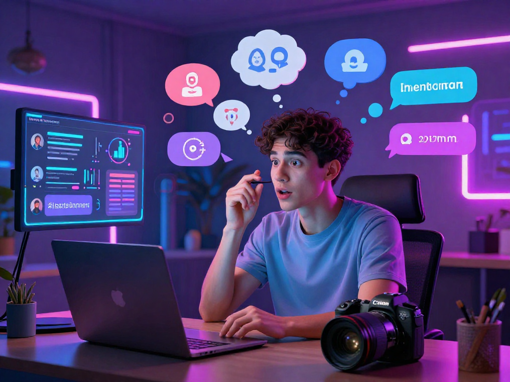 Engaging AI chat porn experience with vibrant colors and futuristic themes