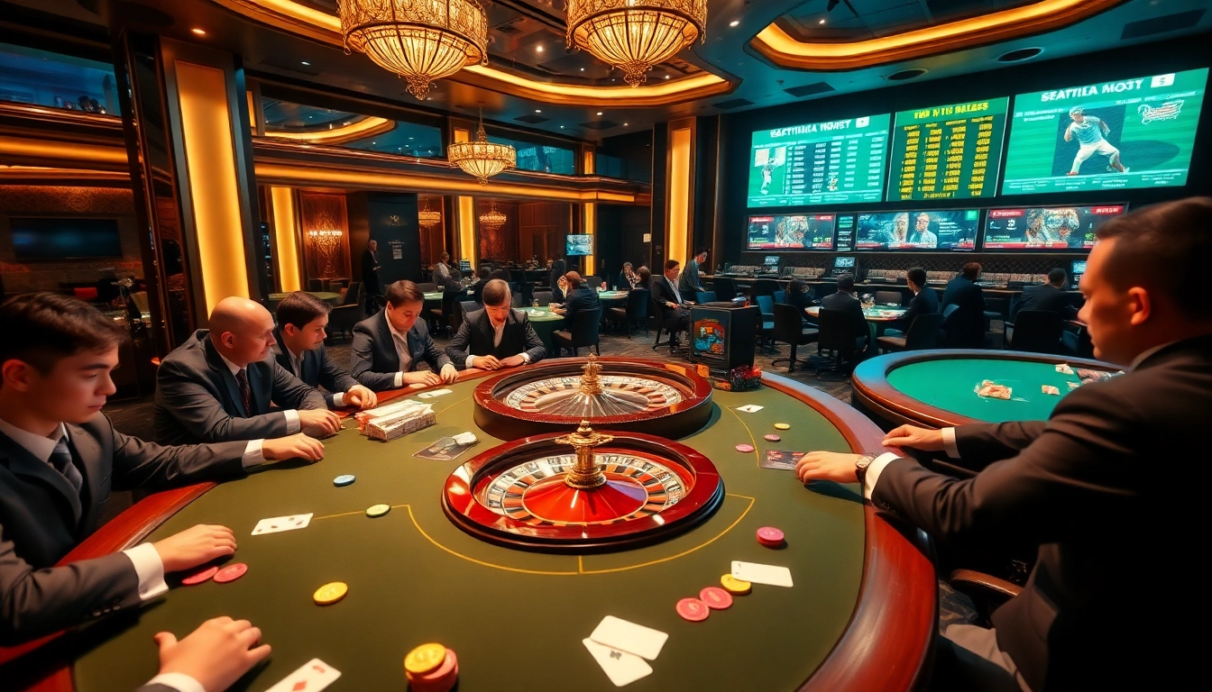 Engage with tỷ lệ kèo at a luxurious casino featuring intense poker gameplay and dynamic betting scenes.