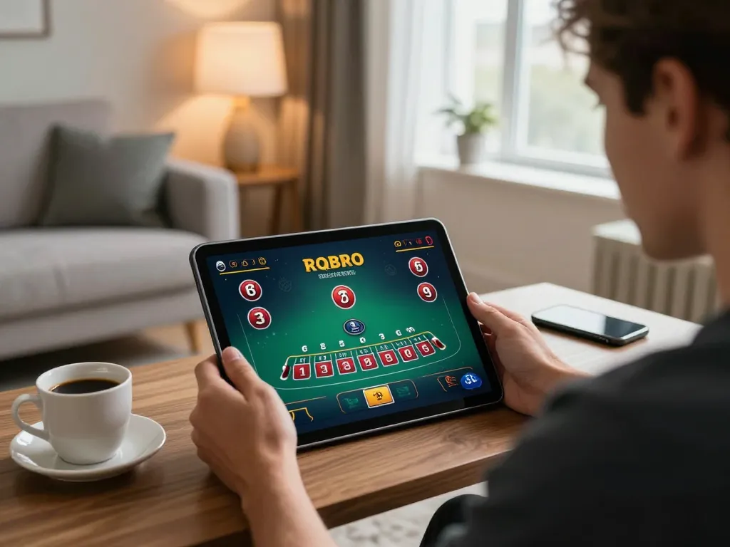 Player engaging in a thrilling blackjack game on tg887, showcasing a stylish home setup with modern gaming elements.
