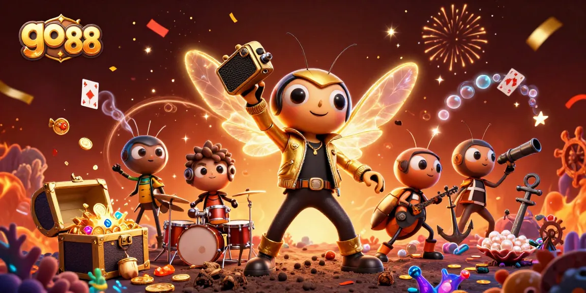 Embrace the thrill of go 88 with a vibrant 3D cartoon scene celebrating gaming adventures.