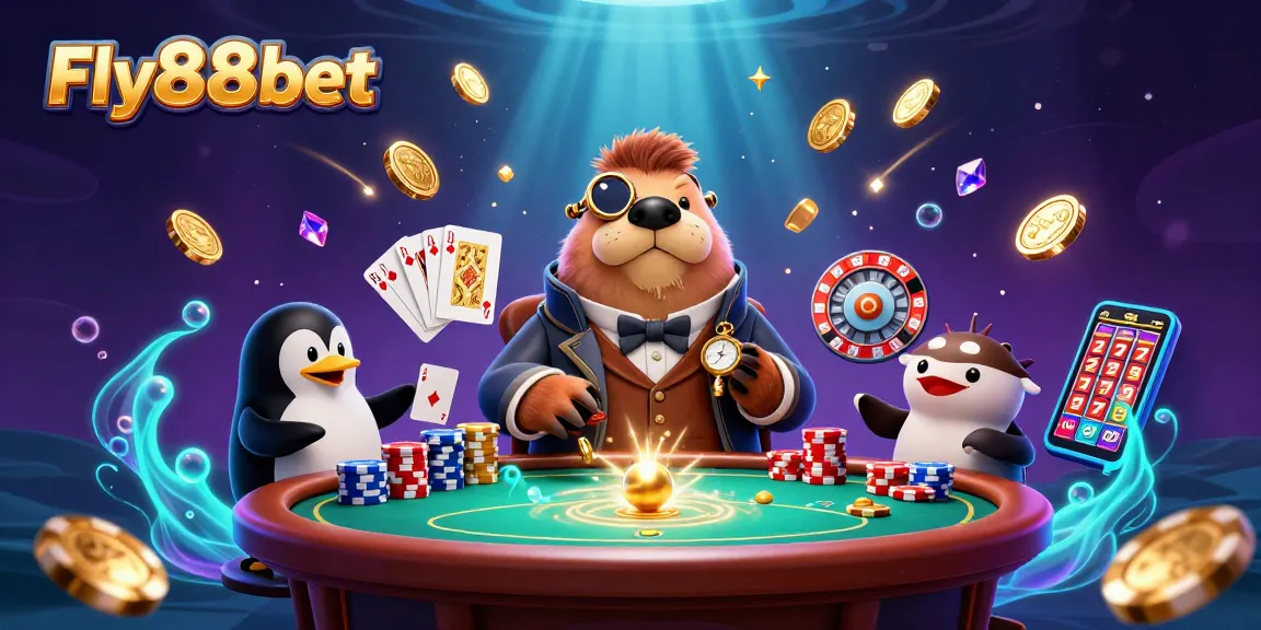 Experience thrilling gameplay at Fly88bet with a jolly walrus and friends in an underwater casino.