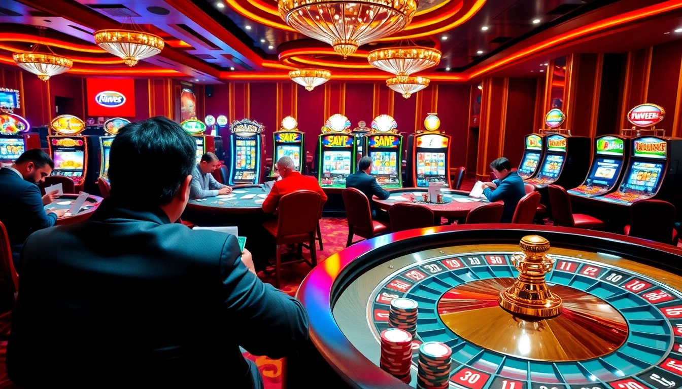 Experience the thrill of gambling at tylenhacai7.com with a luxurious poker room scene.