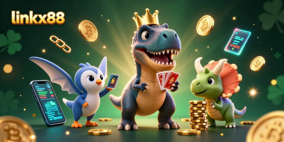 Engage with link xx88 as friendly characters in a vibrant casino environment shuffle cards and stack chips.