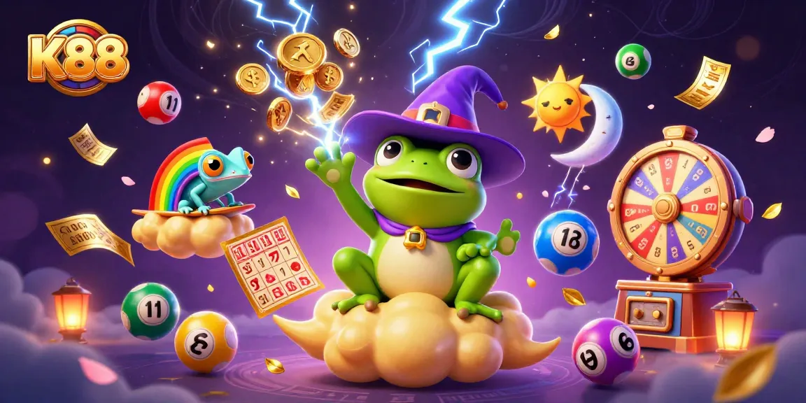 K88 brings players golden storm winnings with dynamic elements in a vibrant casino scene.