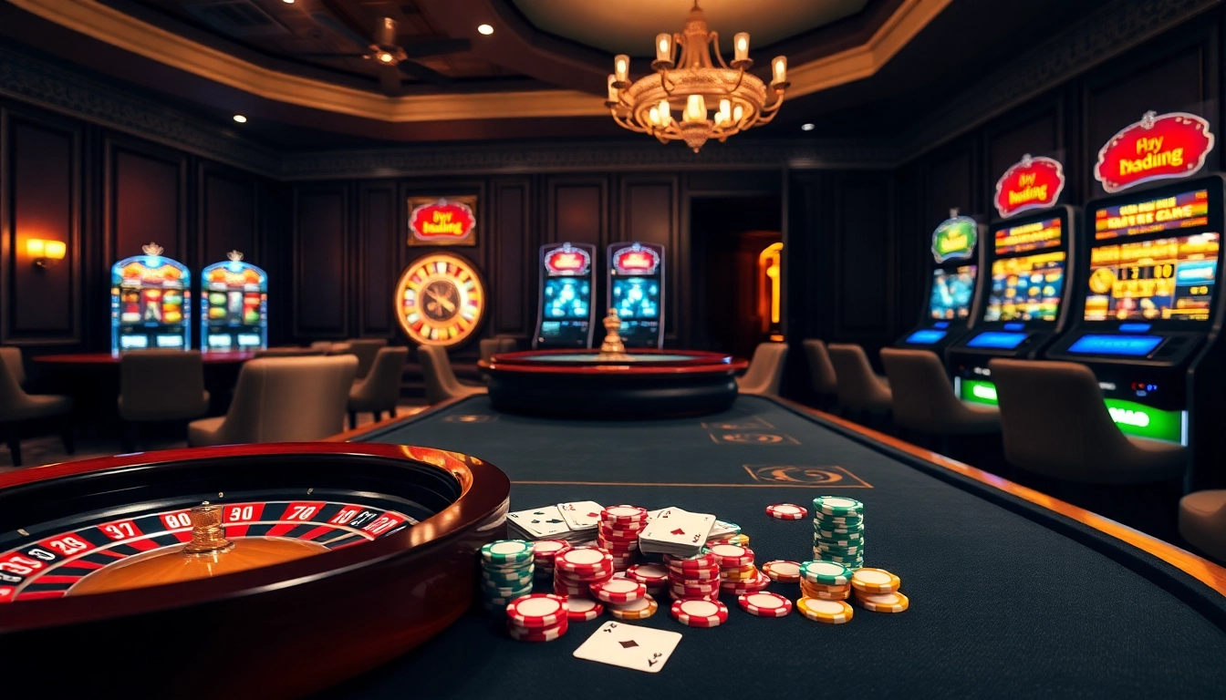 Experience the thrill of online gambling with gg88 link amidst luxurious casino vibes.