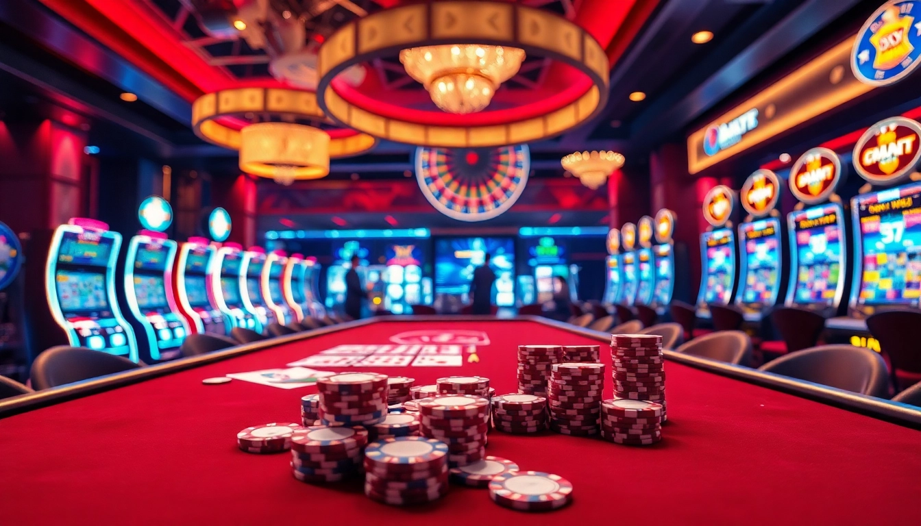 Experience high-stakes gaming at 8XX with vibrant casino tables and glowing winning opportunities.