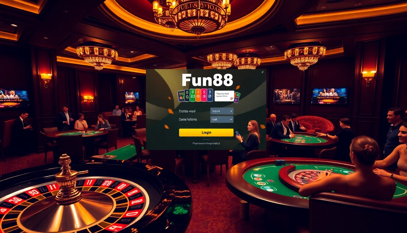 Experience the excitement of Fun88 login with vibrant casino games and professional ambiance.