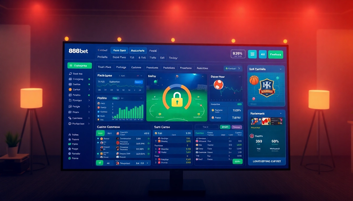 Online betting interface at 888b.bet showcasing diverse sports categories and secure betting features.