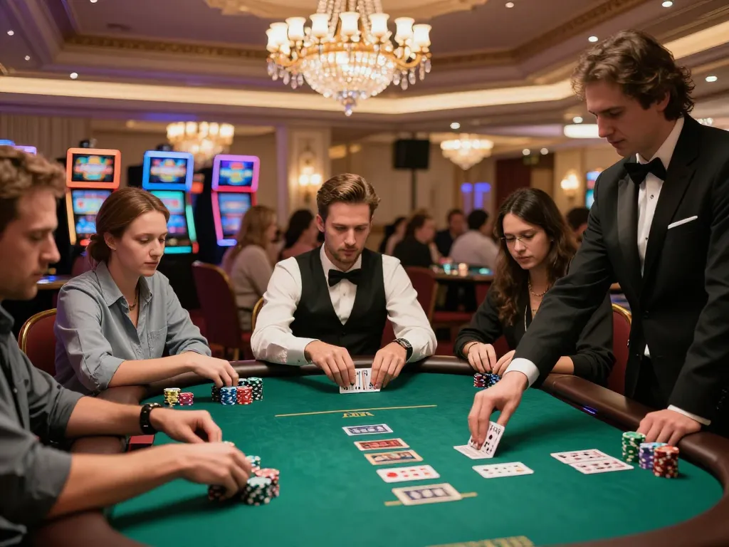 Experience intense poker gameplay at F8BETZ's upscale casino.