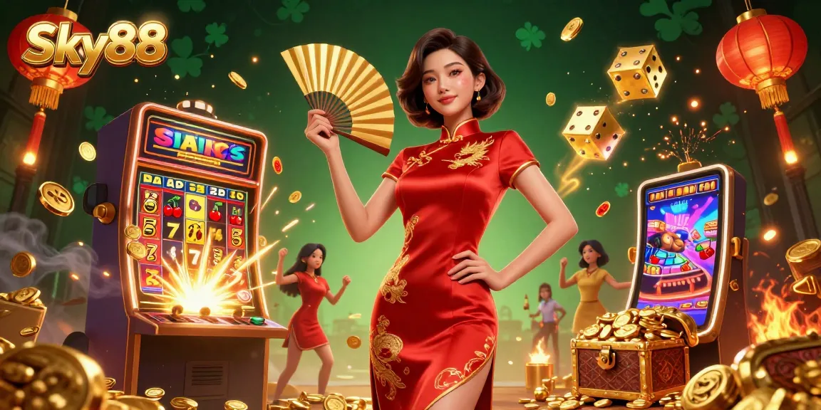 Experience the thrill of winning at Sky88 with vibrant casino graphics and action-packed gameplay.