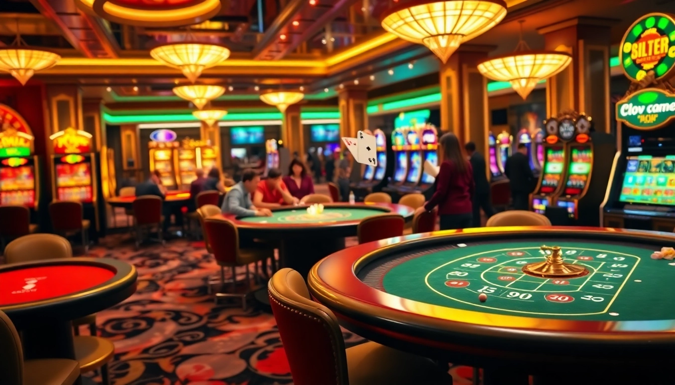 Players engaging in thrilling games at LV88 online casino, showcasing excitement and luxury.