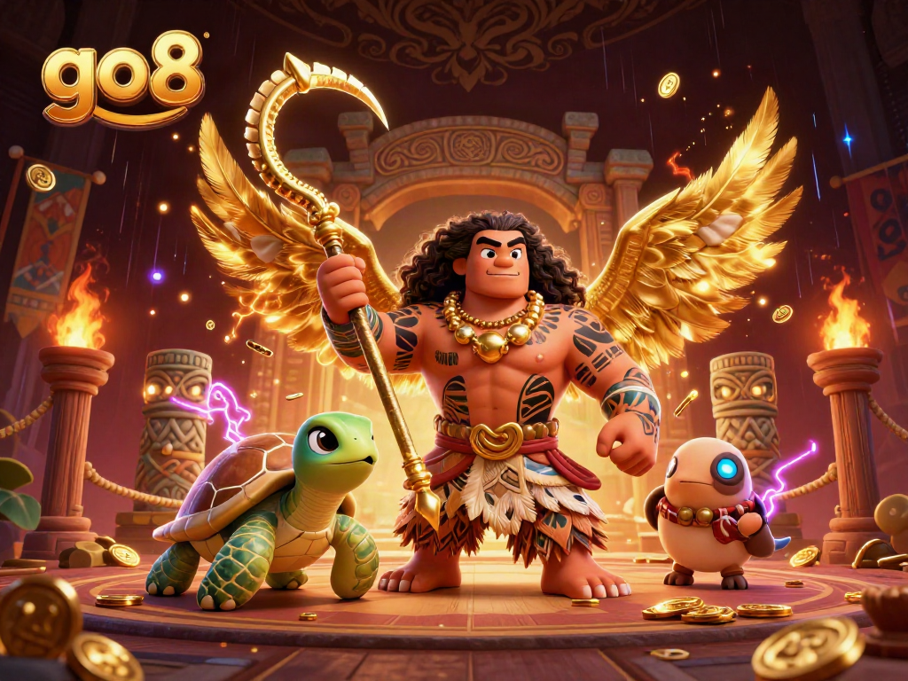 Experience the thrill of go8 live casino with vibrant characters and glowing elements.