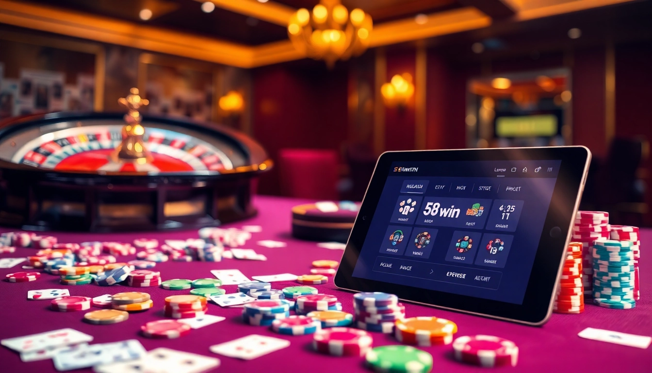 Experience the excitement of casino gaming with 58win1's vibrant table and modern interface.