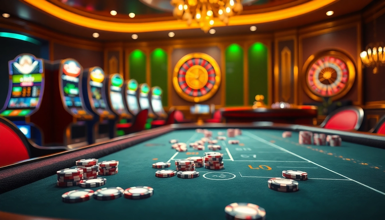 Kèo Nhà Cái betting interface displayed on a luxurious casino table with chips and cards.