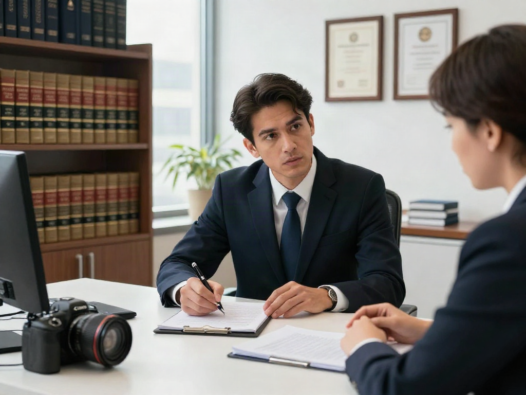 DUI lawyer Cherokee County GA advising a client in a professional office environment