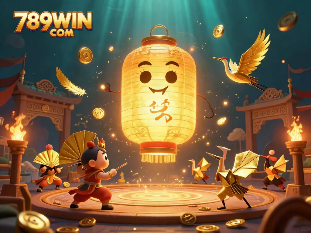 Experience excitement at 789WIN COM with vibrant casino-themed illustration featuring a glowing spirit and lucky symbols.