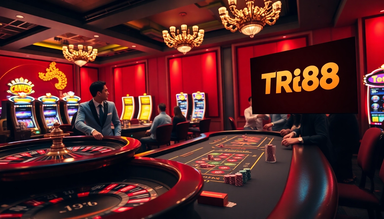 Engage in the excitement of the TR88 game with vibrant casino tables and stunning visuals.