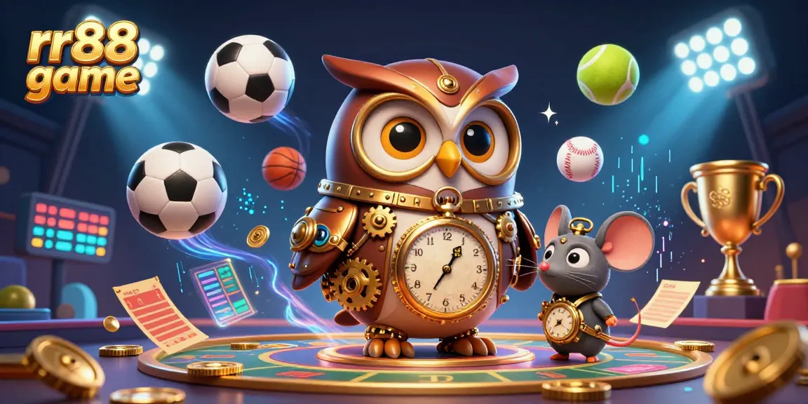 Experience thrilling moments with rr88 game in a vibrant sports betting scene featuring dynamic game elements and characters.