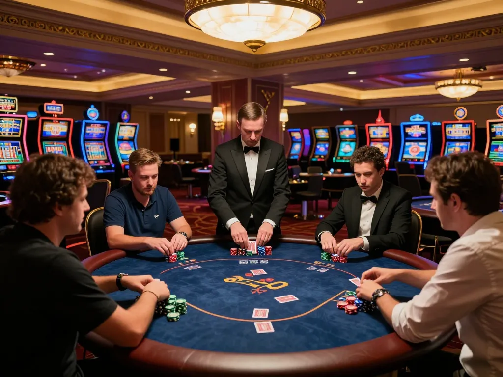 MANCLUB poker players showcase strategic gameplay in a luxury casino.