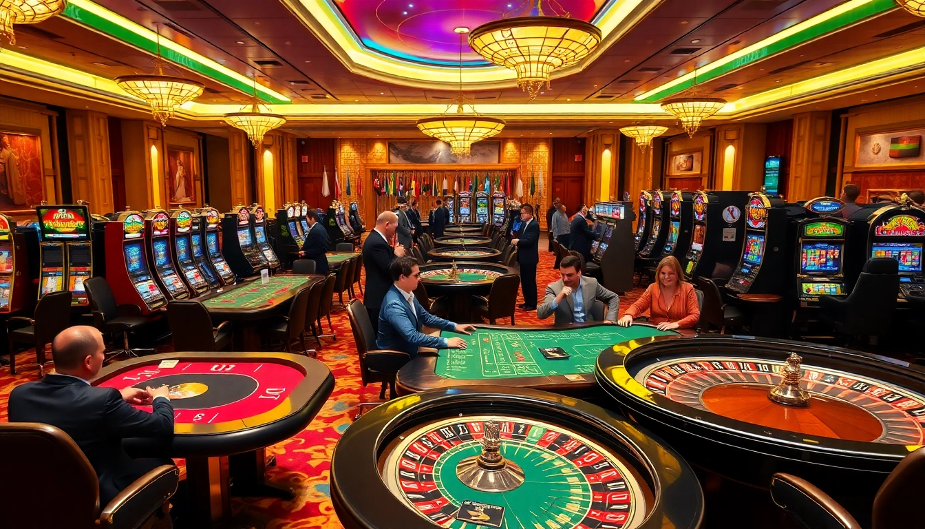 Experience the thrill of winning at KJC365's vibrant casino floor filled with excitement.