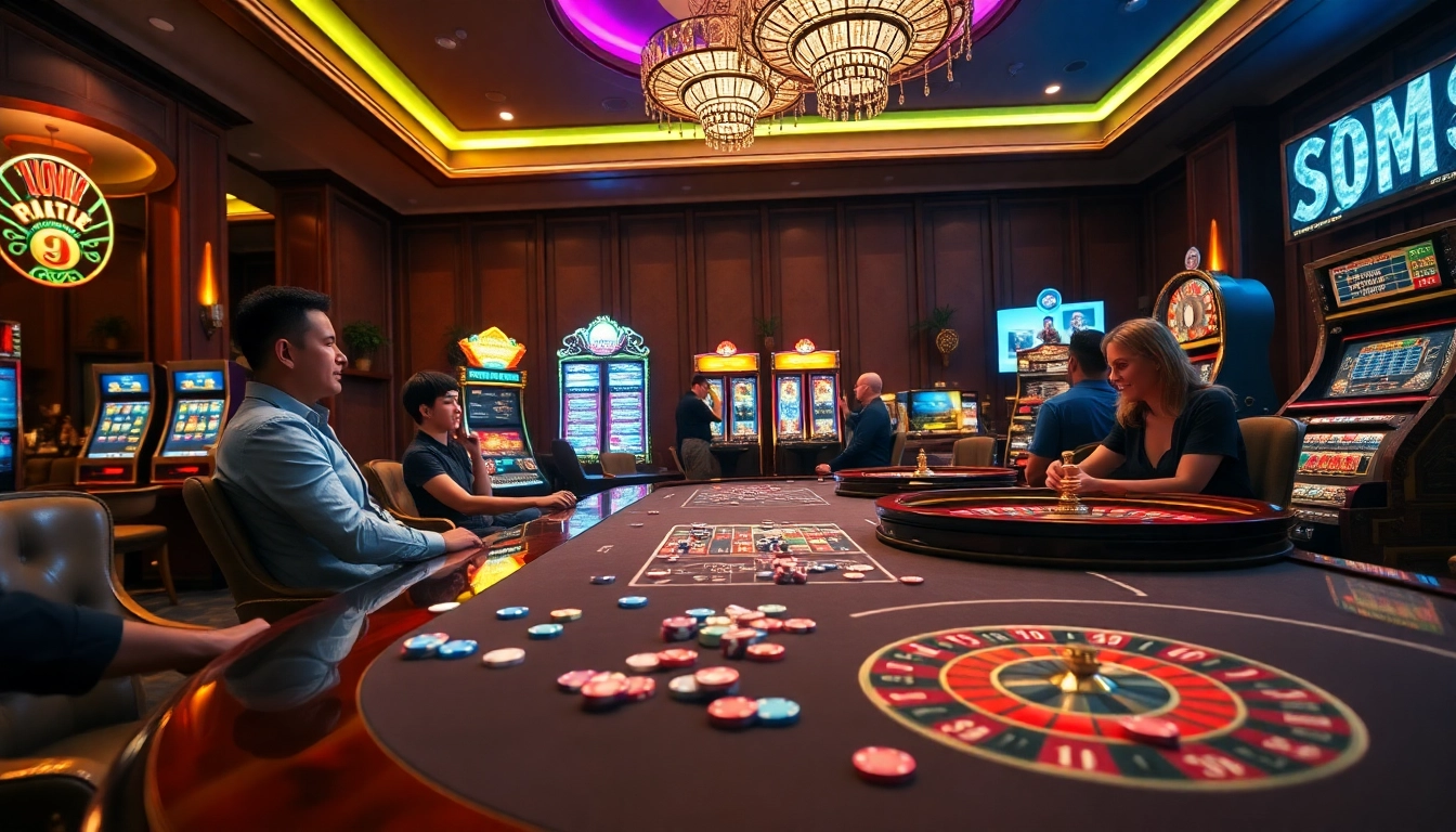 Engaging casino table scene at https://89bet.sh/ featuring players excitedly participating in betting activities.