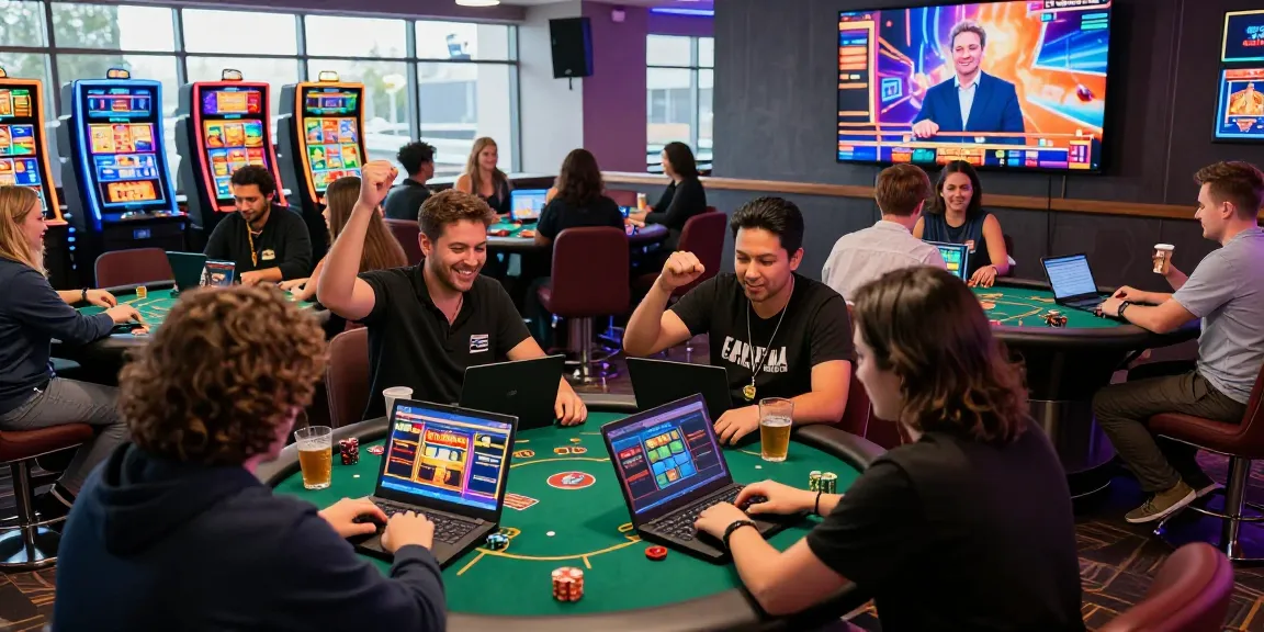 Players enjoying the excitement of online casinos that accept credit cards with vibrant gaming tables and live dealer games.