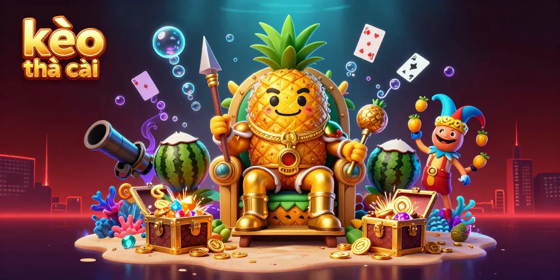 Experience kèo nhà cái in a vibrant 3D casino scene with colorful characters and dynamic elements.